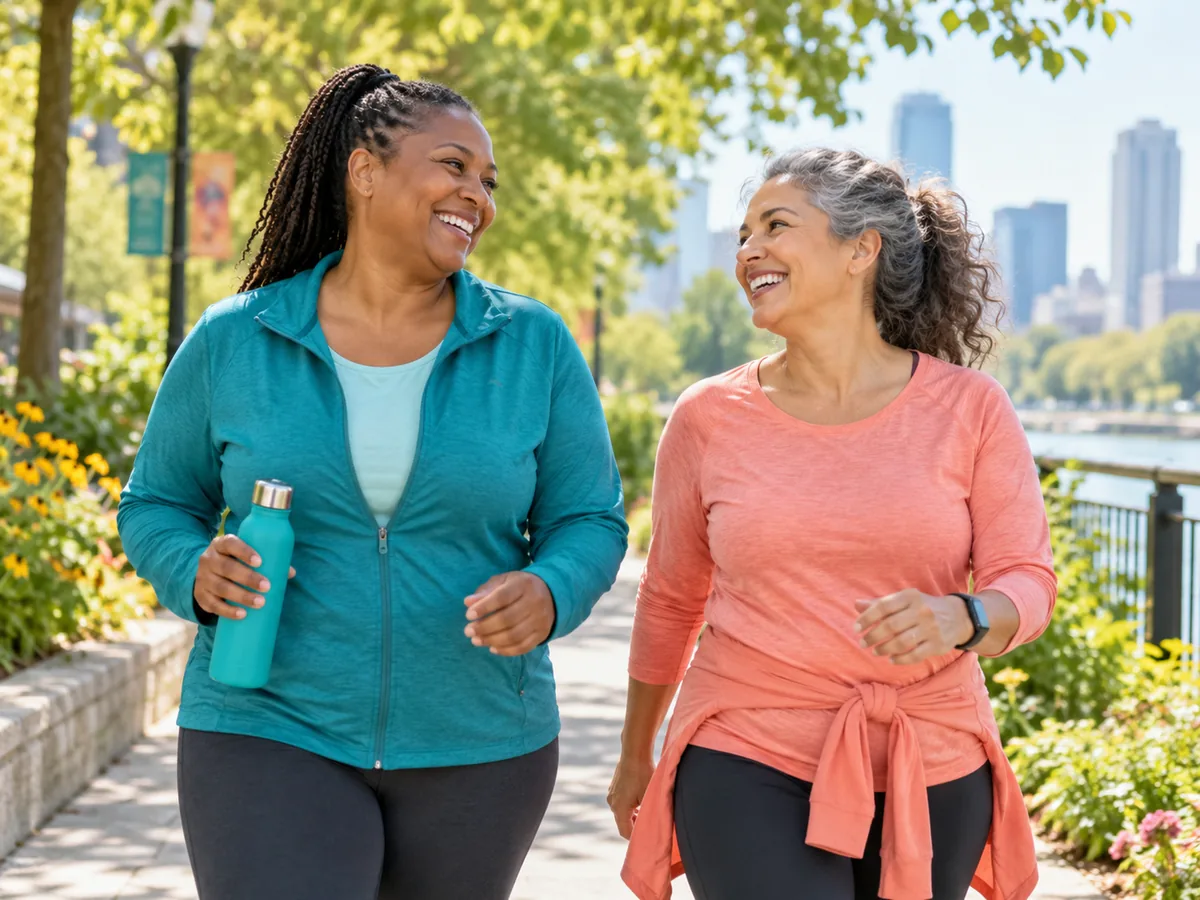 Women walking outdoors